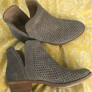 Lucky brand Perforated Suede Booties